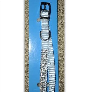 Pet Pride Baby Blue Rhinestone Small Dog Cat Puppy Kitten Adjustable 6-9” Collar